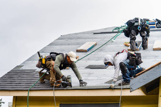 Professional Gutter Installation technician working in Vona, CO